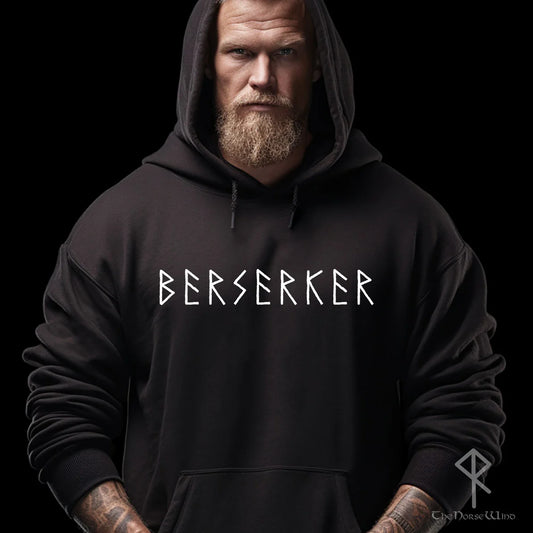 Berserker Wikinger Kapuzenpullover, nordisches Mythologie-Sweatshirt 