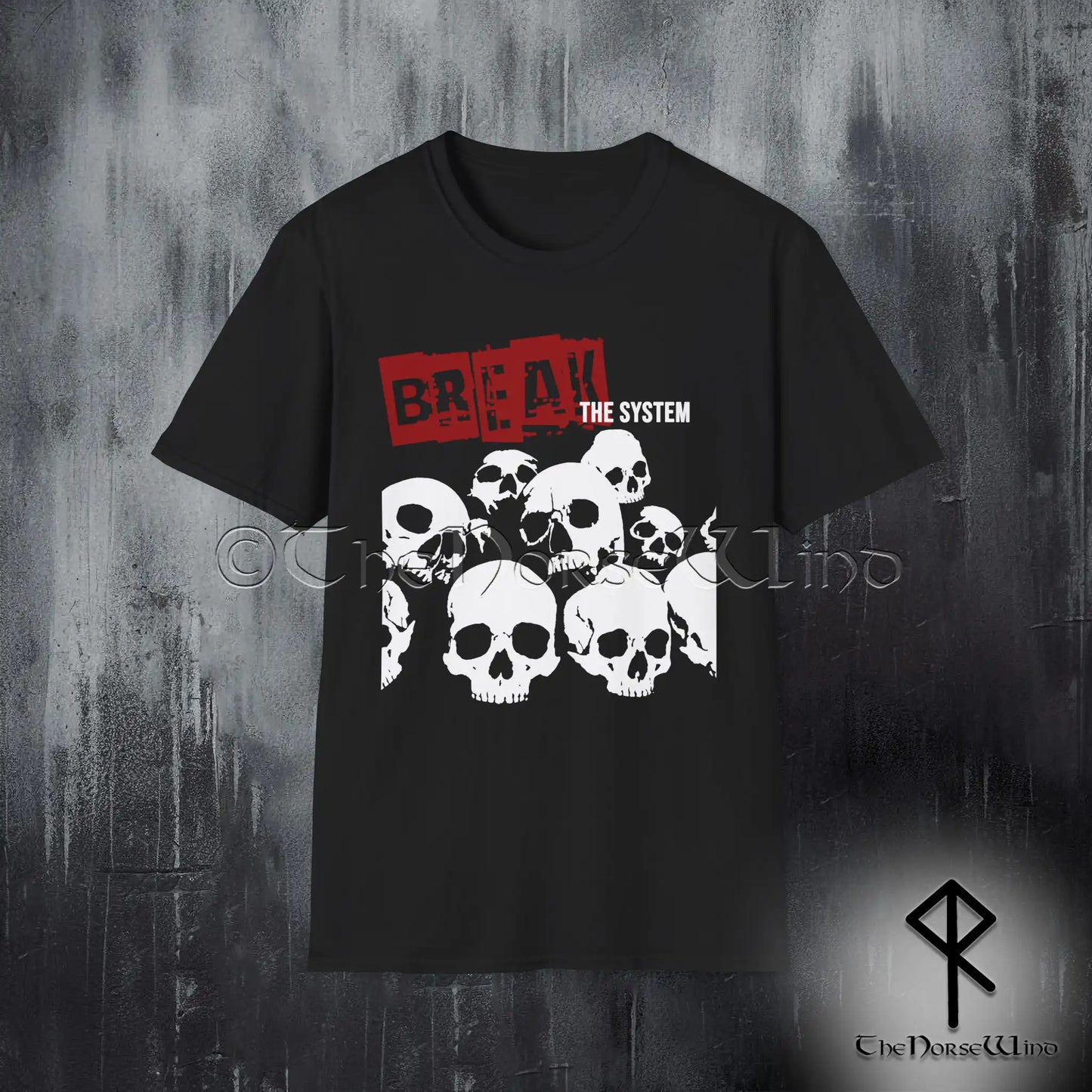 Break the System – Rebel Skulls T-Shirt | Gothic Grunge Punk Streetwear