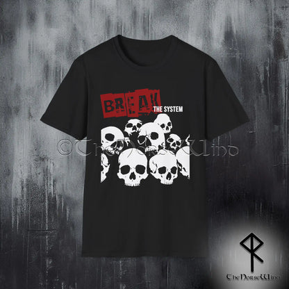 Break the System – Rebel Skulls T-Shirt | Gothic Grunge Punk Streetwear