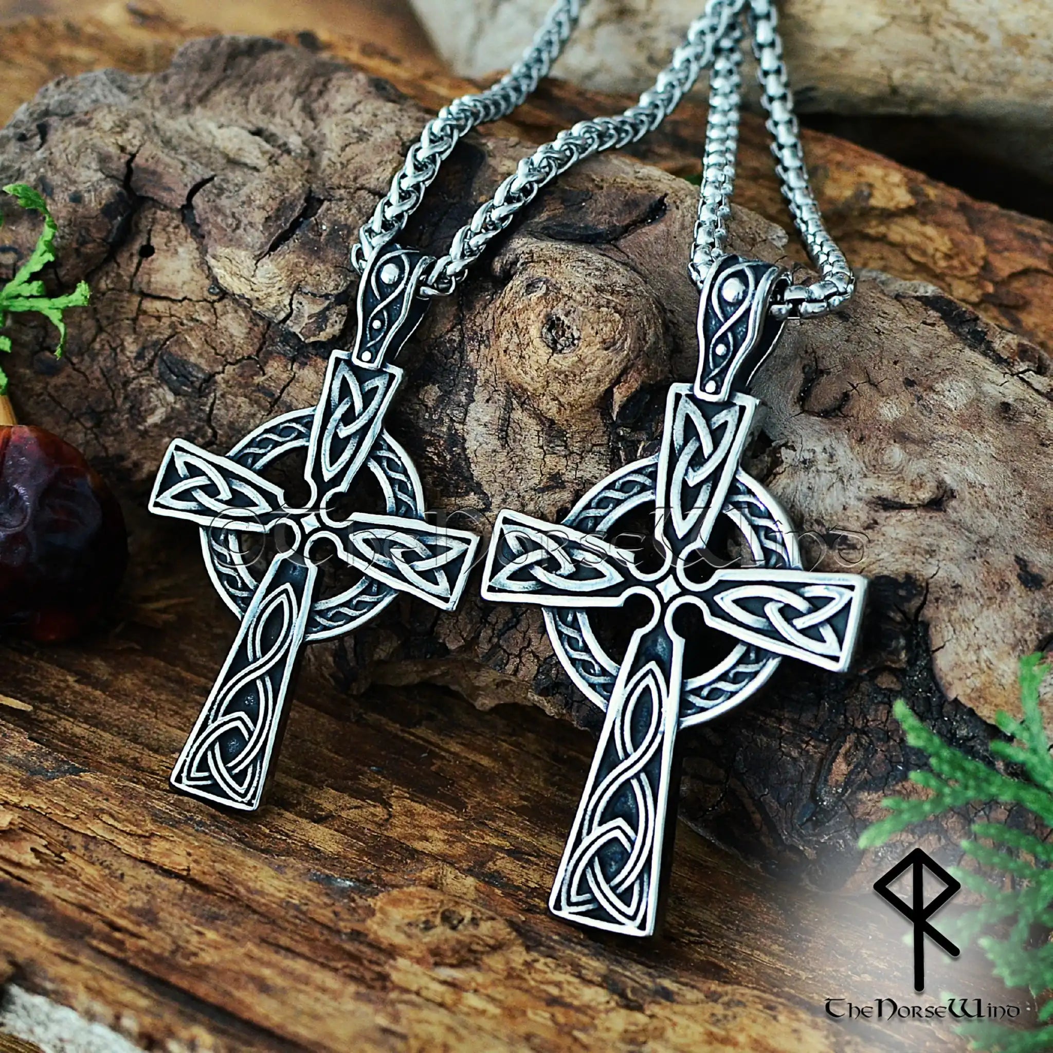 Pendant Sterling Irish Cross Necklace Mens Celtic Cross Necklace