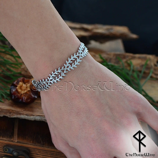 Celtic Laurel Leaf Cuff Bracelet
