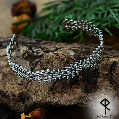 Celtic Laurel Leaf Cuff Bracelet - The Norse Wind