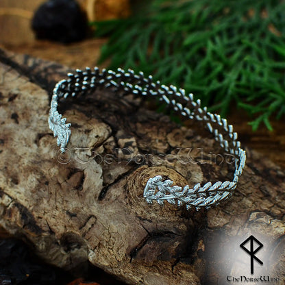 Celtic Laurel Leaf Cuff Bracelet - The Norse Wind