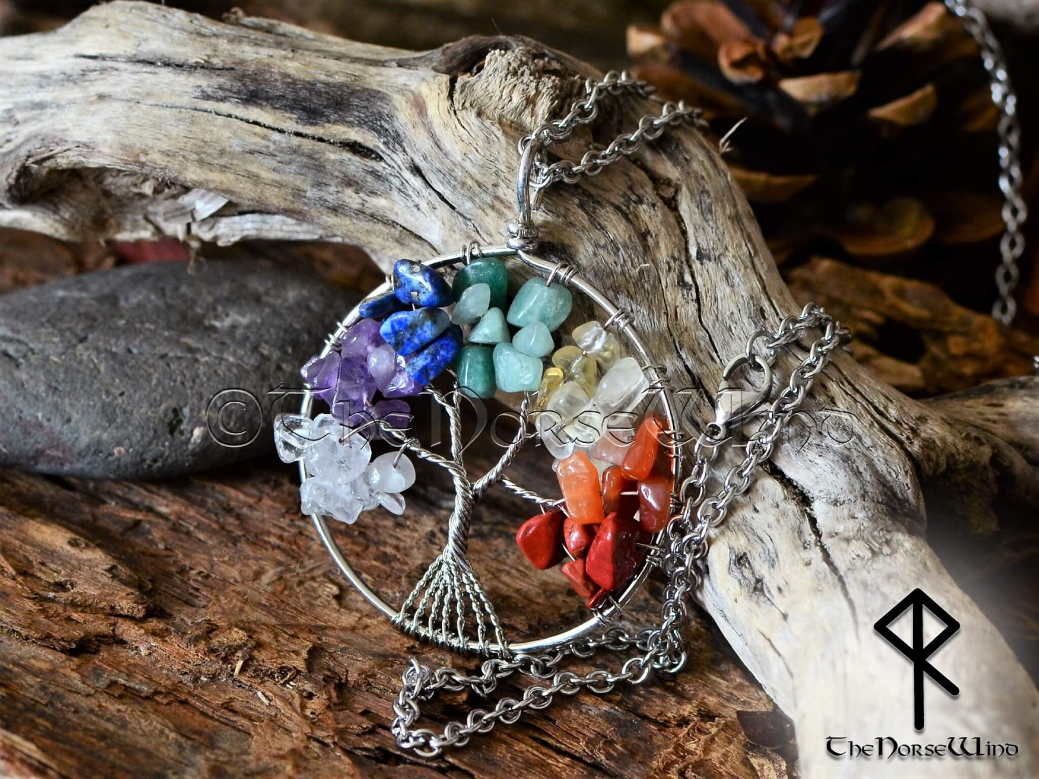 Seven chakra tree of life necklace – Simaré Studio