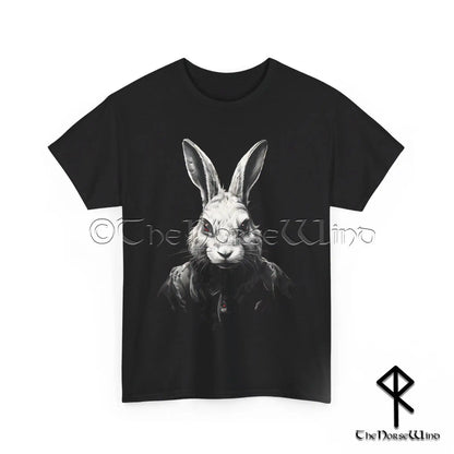 Creepy Gothic Rabbit T-Shirt - Dark Aesthetic Hare Graphic Tee