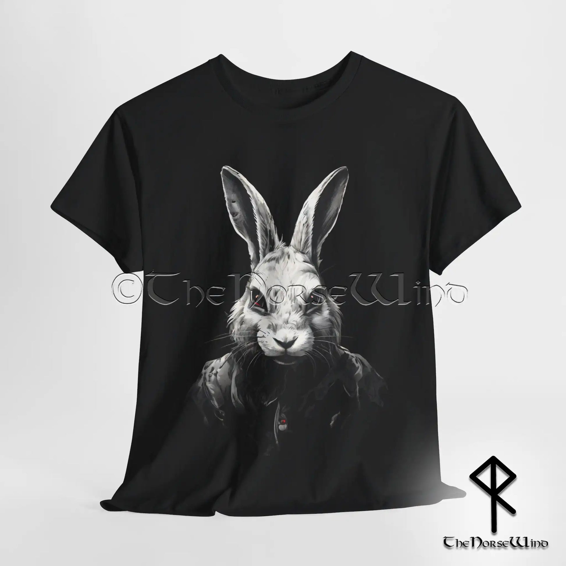 Creepy Gothic Rabbit T-Shirt - Dark Aesthetic Hare Graphic Tee