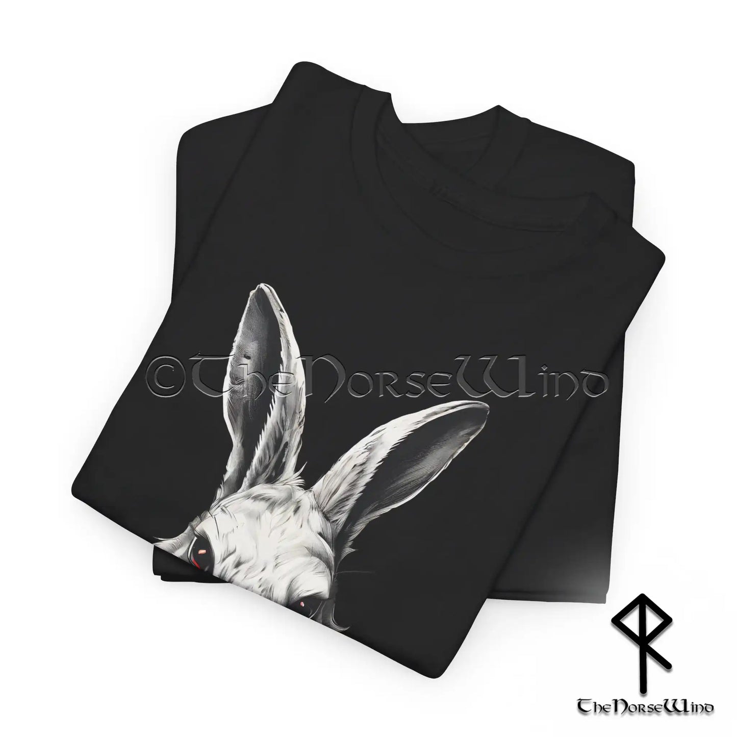 Creepy Gothic Rabbit T-Shirt - Dark Aesthetic Hare Graphic Tee