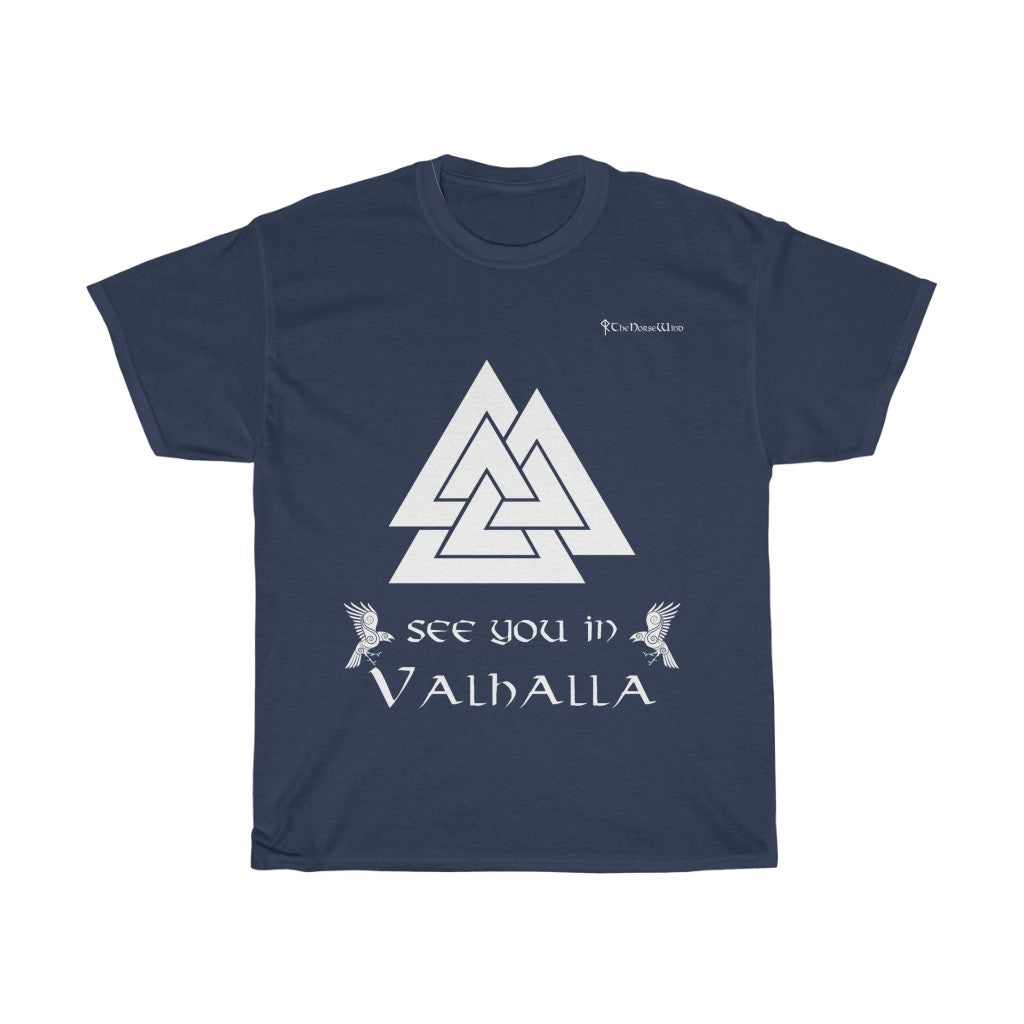 Valknut Viking T-Shirt - See You In Valhalla - TheNorseWind