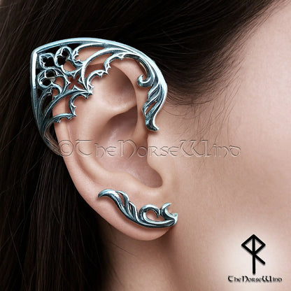 Gothic Elf Ear Cuff Earrings – No Piercing Arboreus, 316L Stainless Steel