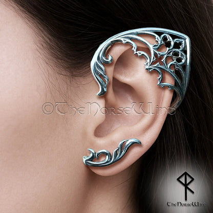 Gothic Elf Ear Cuff Earrings – No Piercing Arboreus, 316L Stainless Steel