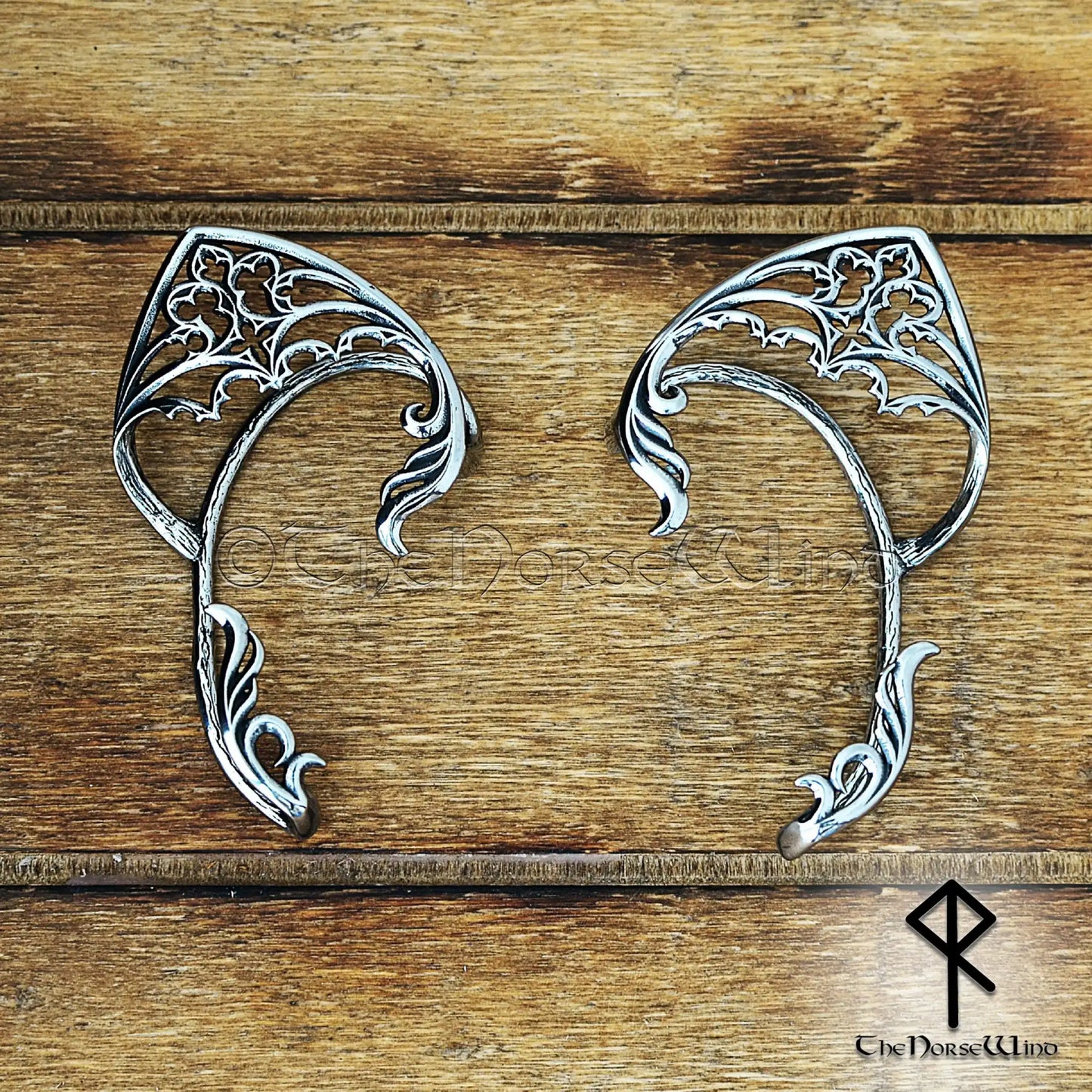 Gothic Elf Ear Cuff Earrings – No Piercing Arboreus, 316L Stainless Steel