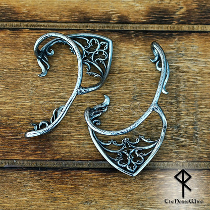 Gothic Elf Ear Cuff Earrings – No Piercing Arboreus, 316L Stainless Steel
