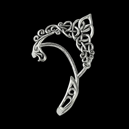 Gothic Elf Ear Cuff Earrings – No Piercing, Forest Vine | 316L Stainless Steel