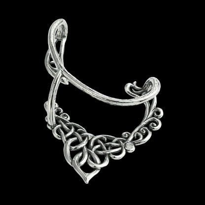 Gothic Elf Ear Cuff Earrings – No Piercing, Forest Vine | 316L Stainless Steel
