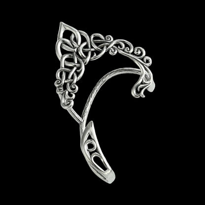 Gothic Elf Ear Cuff Earrings – No Piercing, Forest Vine | 316L Stainless Steel