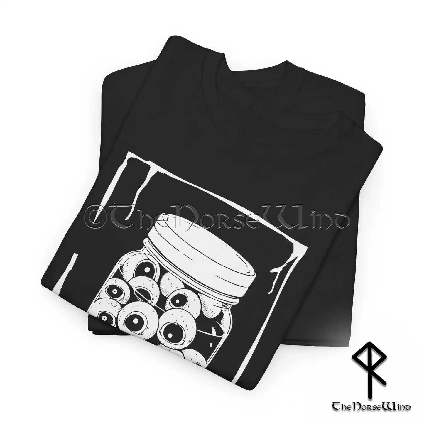 Gothic Eyeball Jar T-Shirt - Grunge Horror Weirdcore Fashion - Creepy Alt Clothing - The Norse Wind