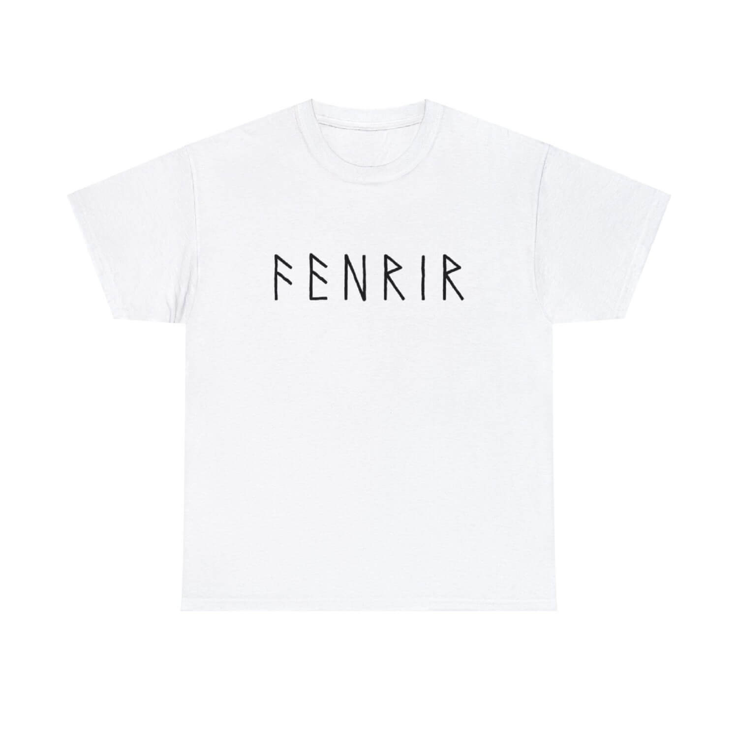 Fenrir Viking T Shirt in Norse Runes Style The Norse Wind