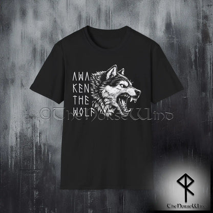 Fenrir Wolf Viking T-Shirt – Awaken the Wolf Norse Mythology Tee