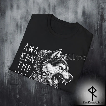 Fenrir Wolf Viking T-Shirt – Awaken the Wolf Norse Mythology Tee