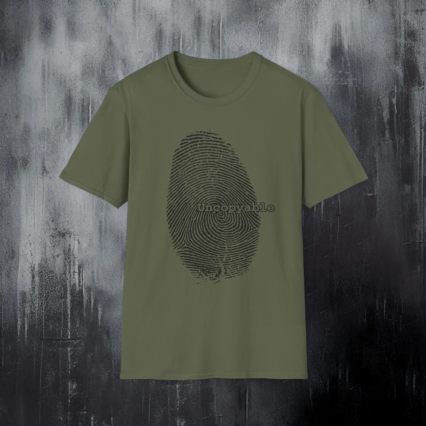 Alternative Fingerprint T-Shirt – Uncopyable Rebellious Identity Grunge Goth Tee