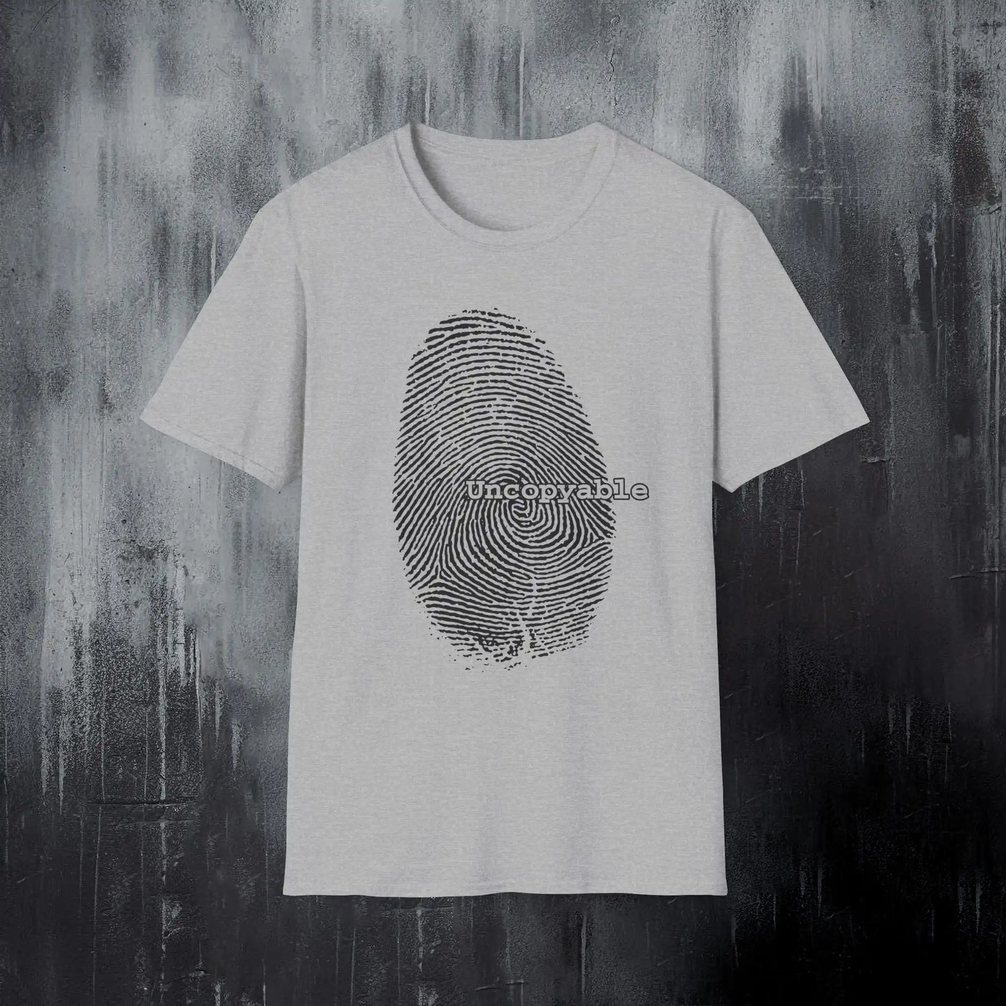 Alternative Fingerprint T-Shirt – Uncopyable Rebellious Identity Grunge Goth Tee
