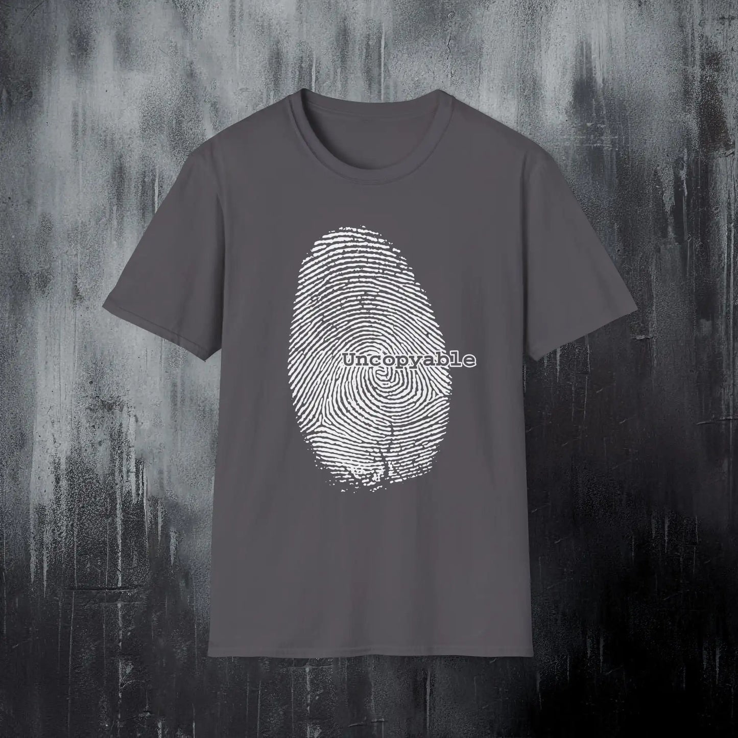 Alternative Fingerprint T-Shirt – Uncopyable Rebellious Identity Grunge Goth Tee