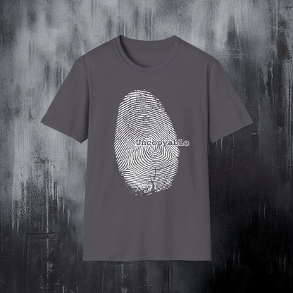 Alternative Fingerprint T-Shirt – Uncopyable Rebellious Identity Grunge Goth Tee
