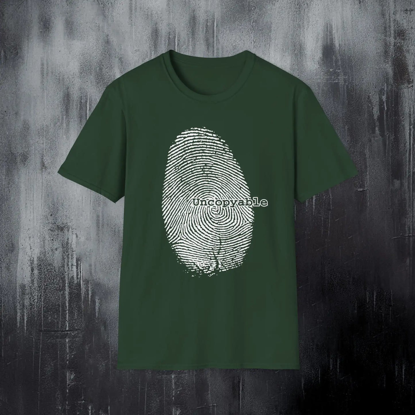 Alternative Fingerprint T-Shirt – Uncopyable Rebellious Identity Grunge Goth Tee