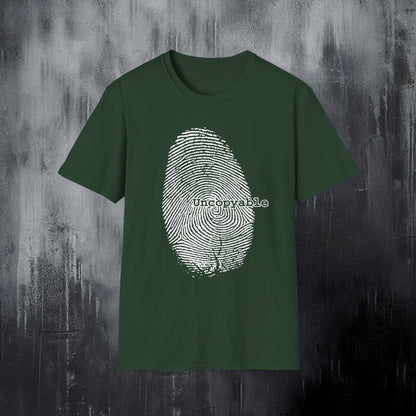 Alternative Fingerprint T-Shirt – Uncopyable Rebellious Identity Grunge Goth Tee