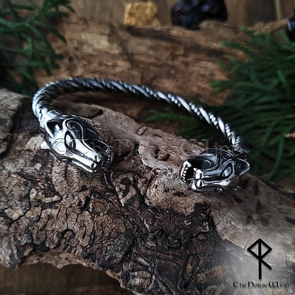 Freya’s Cats Viking Bracelet – Stainless Steel Arm Ring
