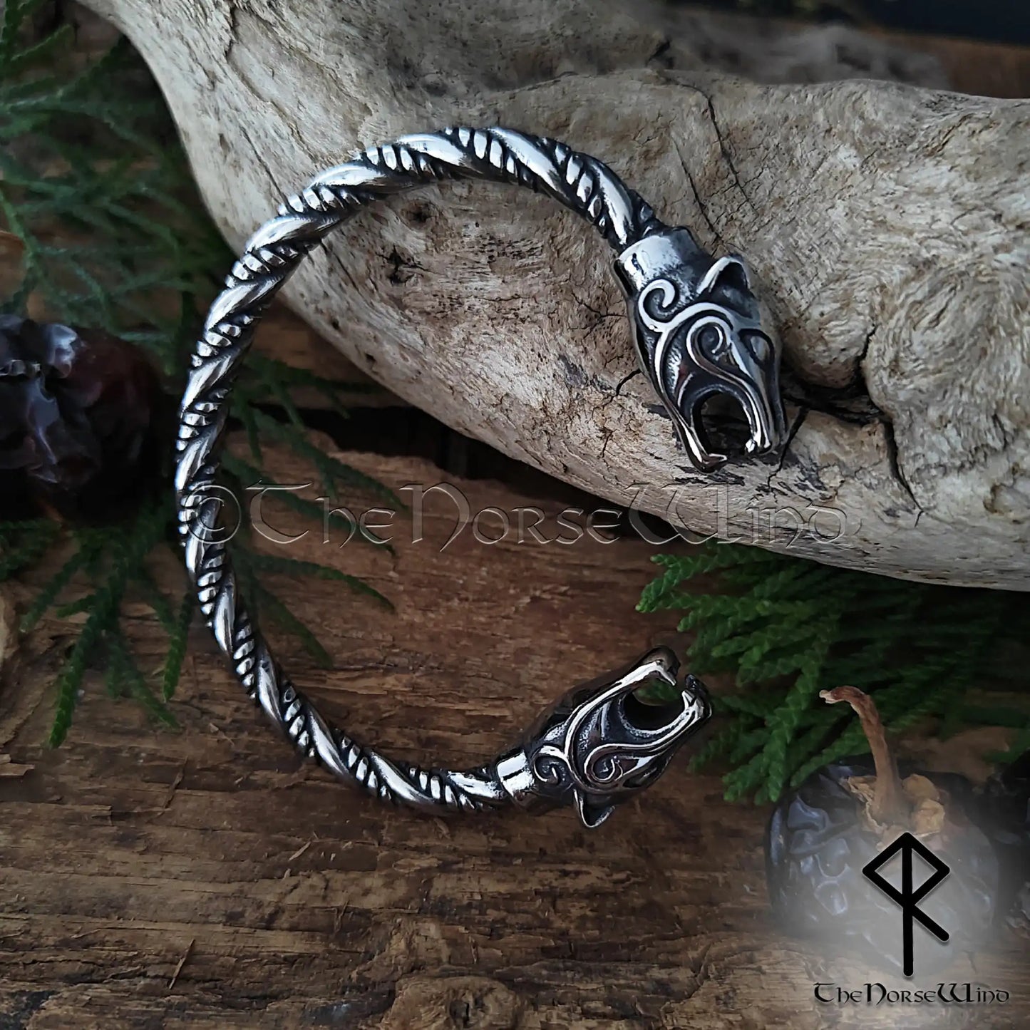 Freya’s Cats Viking Bracelet – Stainless Steel Arm Ring