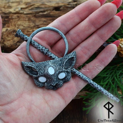 Freya’s Cat Viking Hairpin