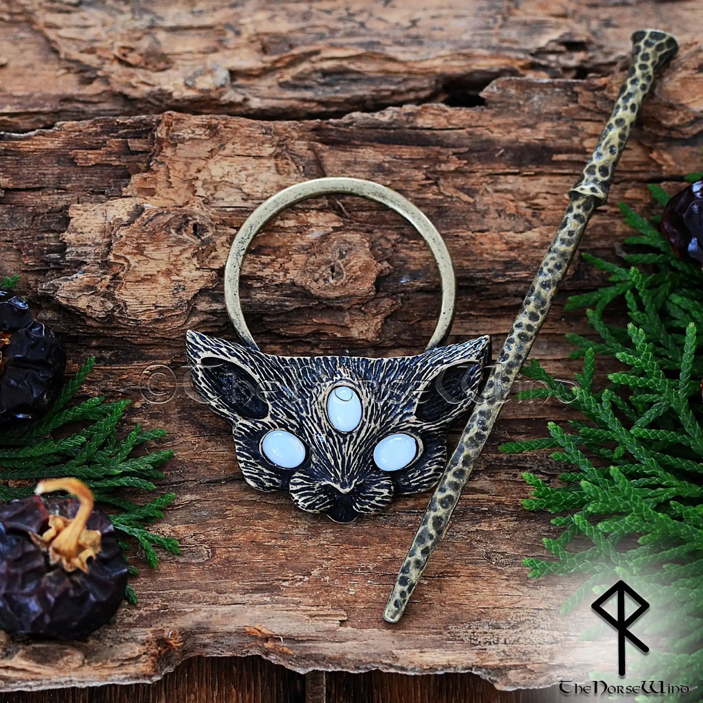 Freya’s Cat Viking Hairpin