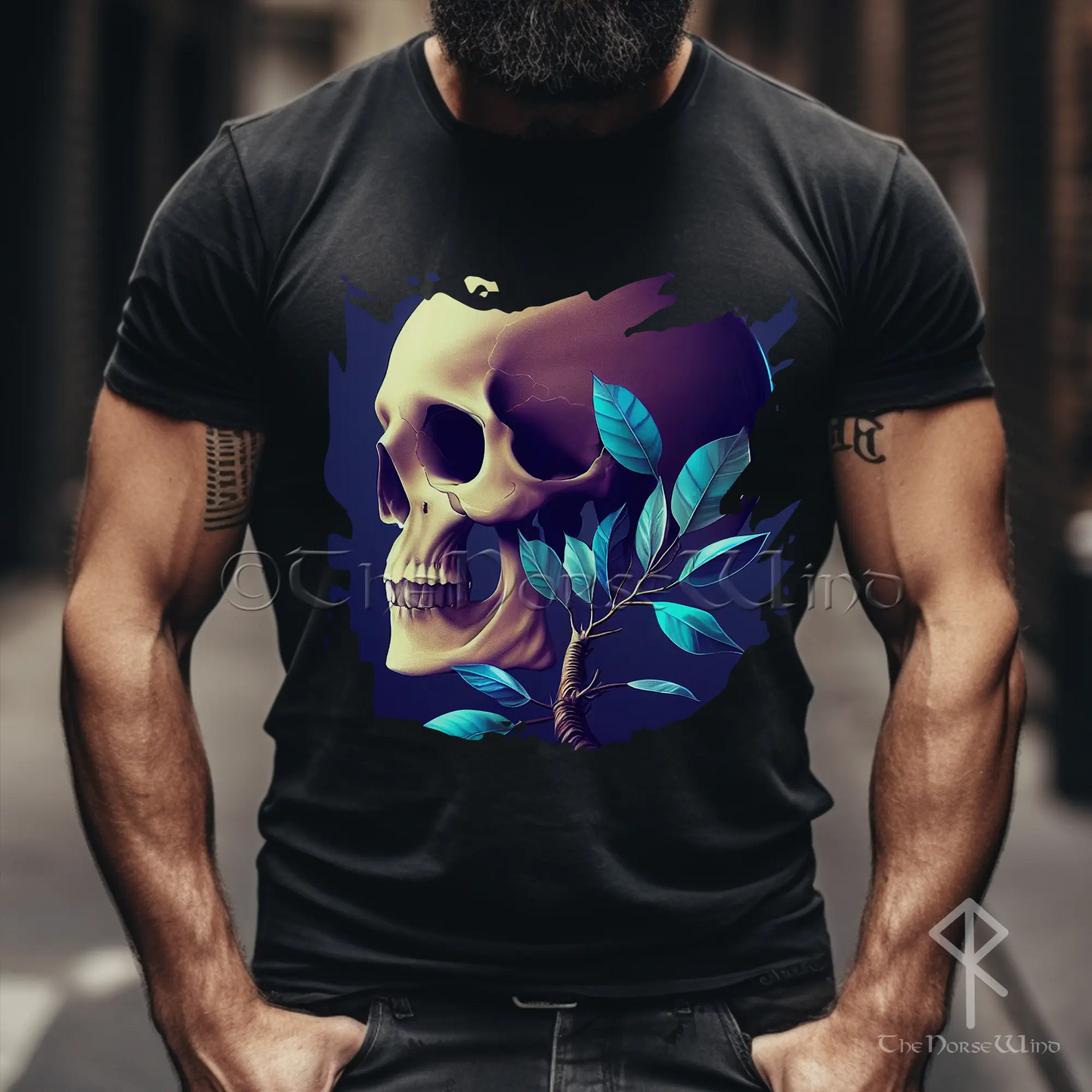 Gothic Skull T-Shirt, Dark Fantasy Art Tee, Unisex S-5XL
