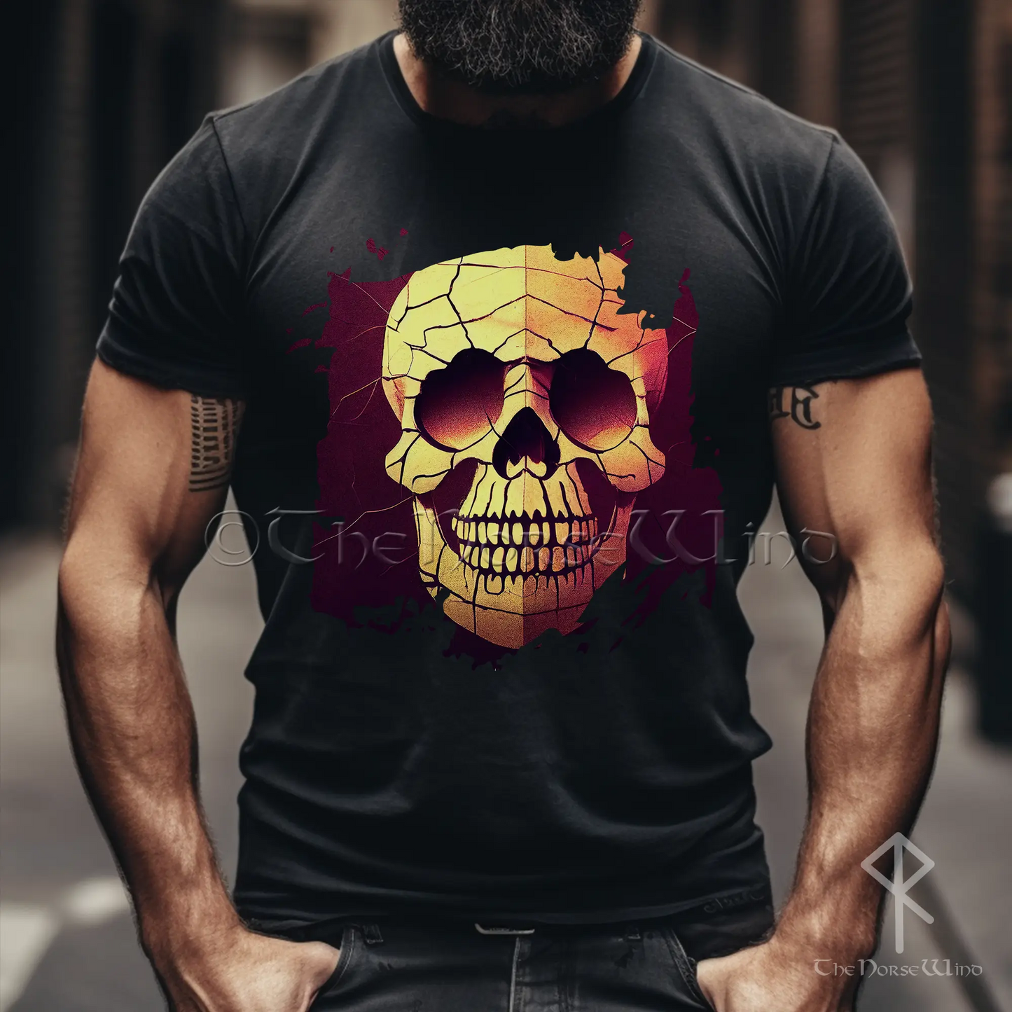Cracked Skull Goth T-Shirt