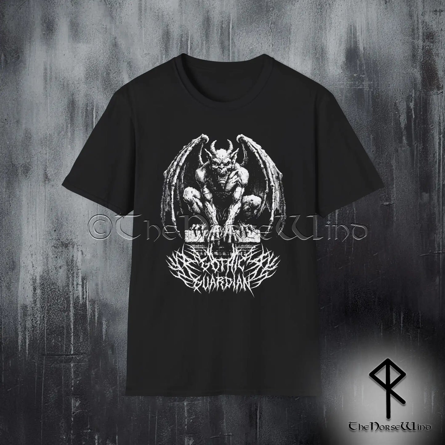 Gargoyle T-Shirt – Gothic Guardian Dark Fantasy Medieval Shirt