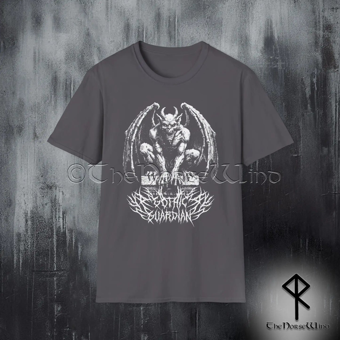 Gargoyle T-Shirt – Gothic Guardian Dark Fantasy Medieval Shirt