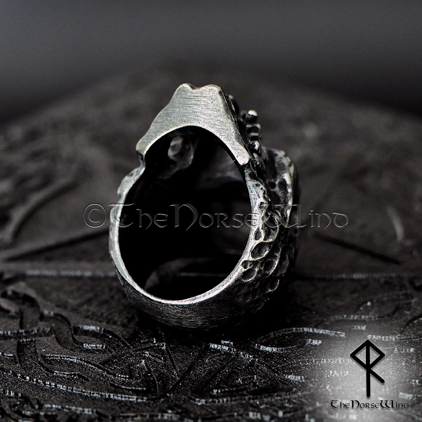 Gothic Totenkopf Ring – Gunmetal Edelstahl | Massiver Horror Totenkopf Biker Ring