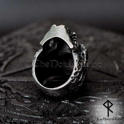 Gothic Totenkopf Ring – Gunmetal Edelstahl | Massiver Horror Totenkopf Biker Ring