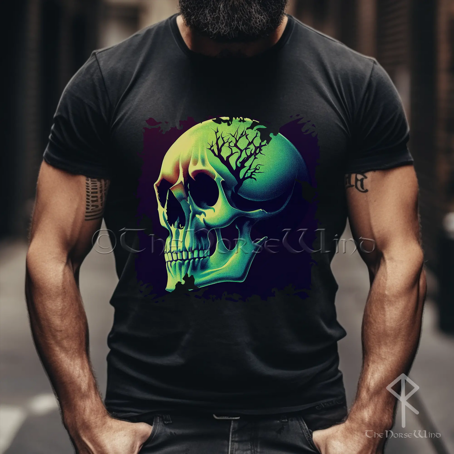 Gothic Skull T-Shirt, Unisex Viking Art Tee