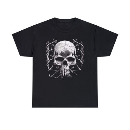 Gothic Skull and Tree T-Shirt, nordisch inspirierte alternative Mode, Unisex S-5XL