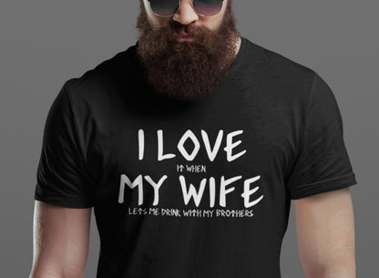 I LOVE it when MY WIFE Viking T-Shirt, Funny Husband/Dad Tee, S-5XL
