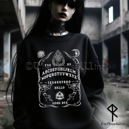 Ouija Board Sweatshirt - Wiccan Spirit Board Pullover