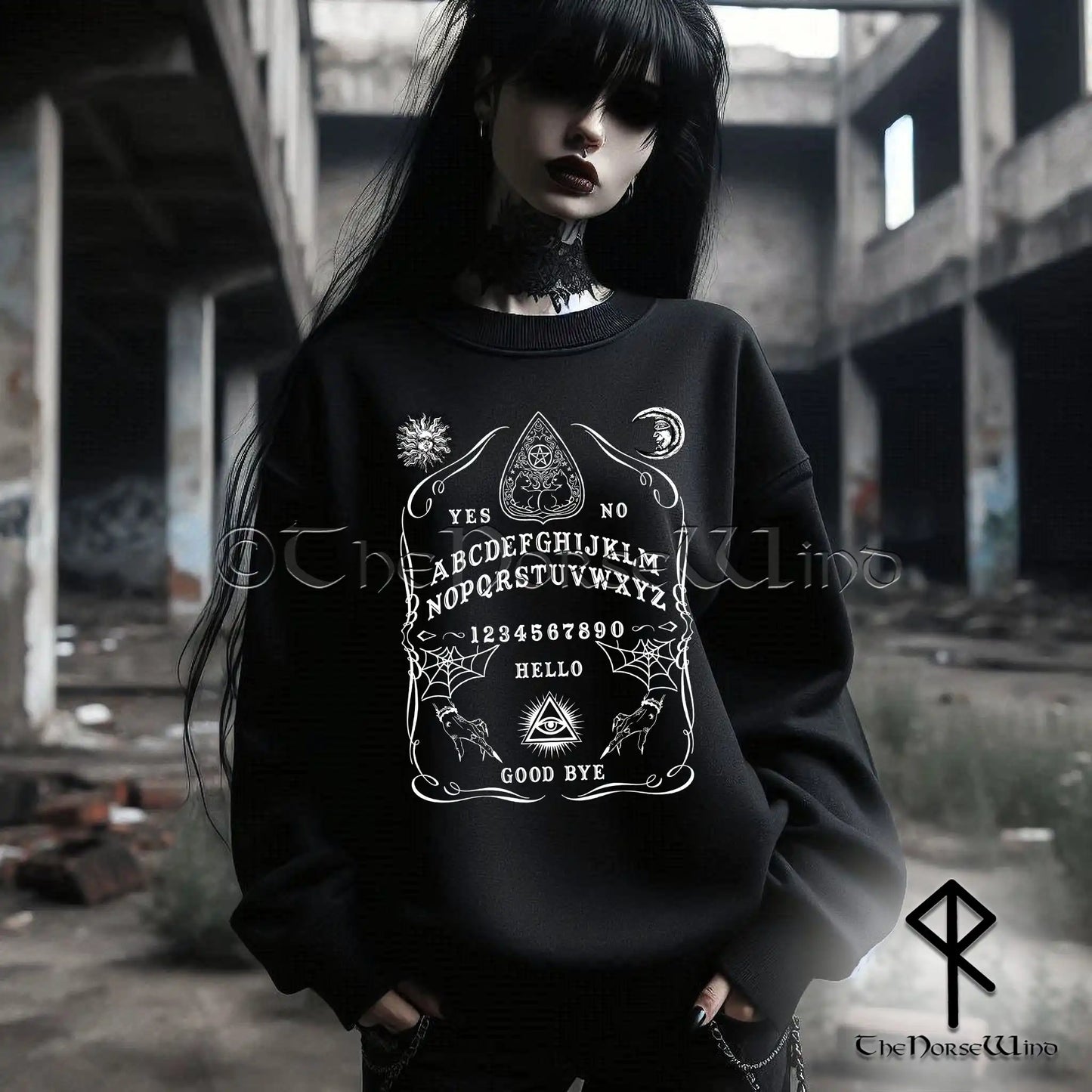 Ouija Board Sweatshirt - Wiccan Spirit Board Pullover