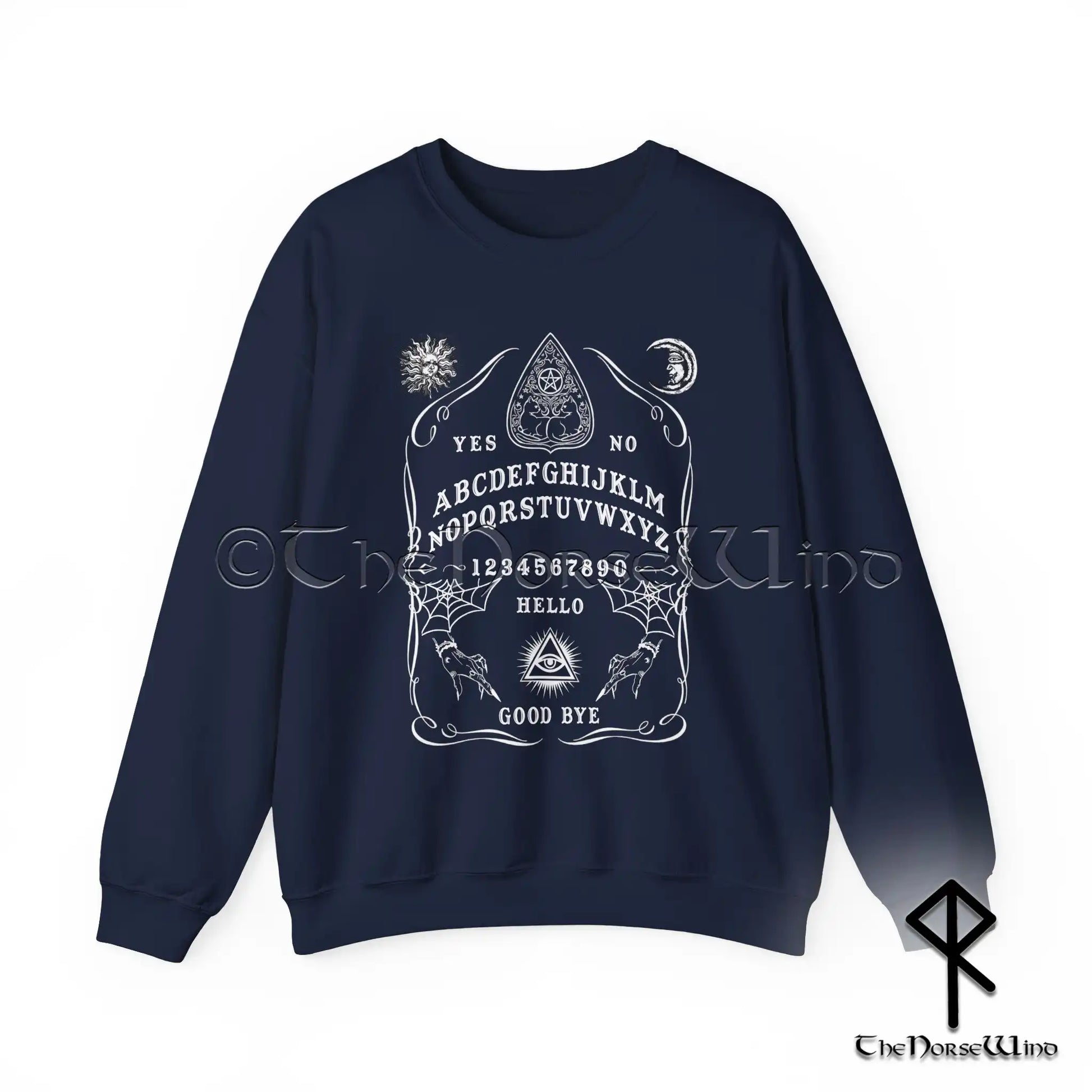 Ouija Board Sweatshirt Wiccan Spirit Board Pullover Occult Gothic Fashion The Norse Wind