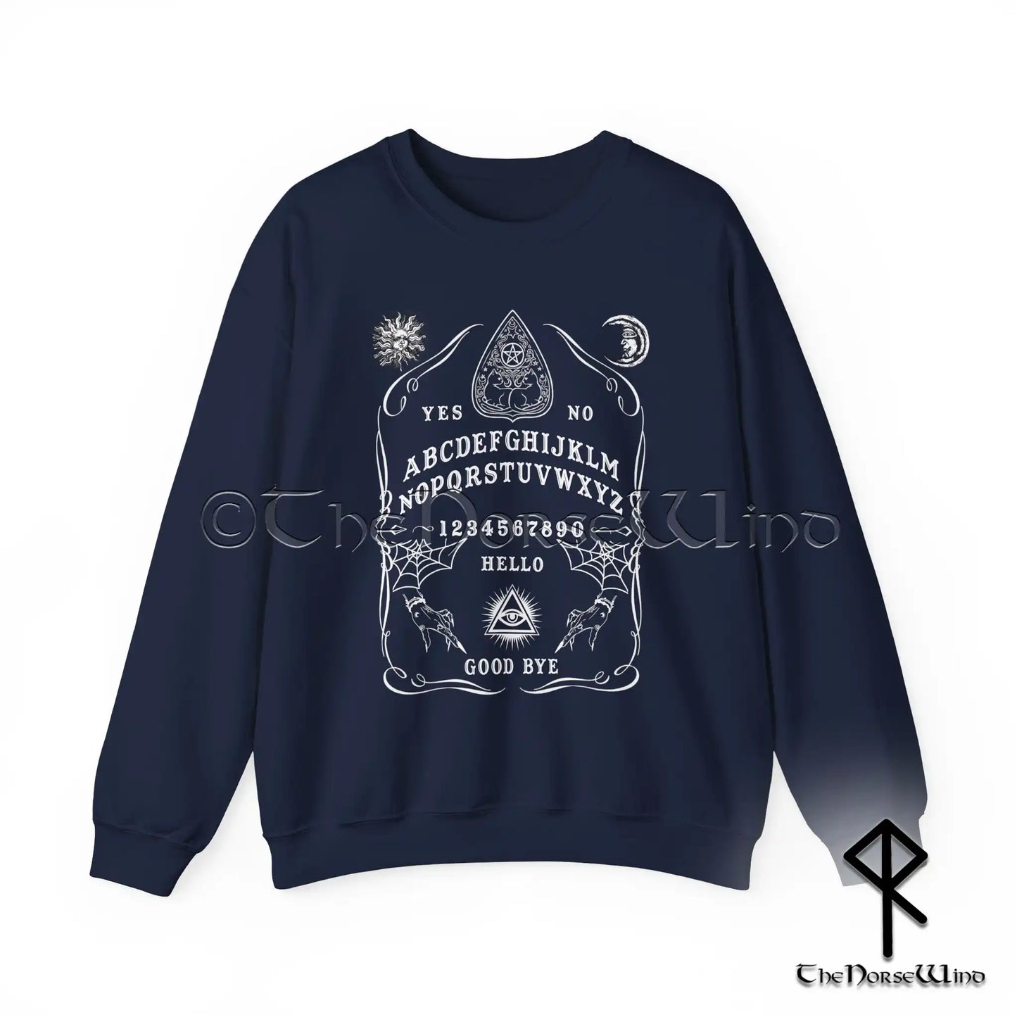 Ouija Board Sweatshirt Wiccan Spirit Board Pullover Occult Gothic Fashion The Norse Wind