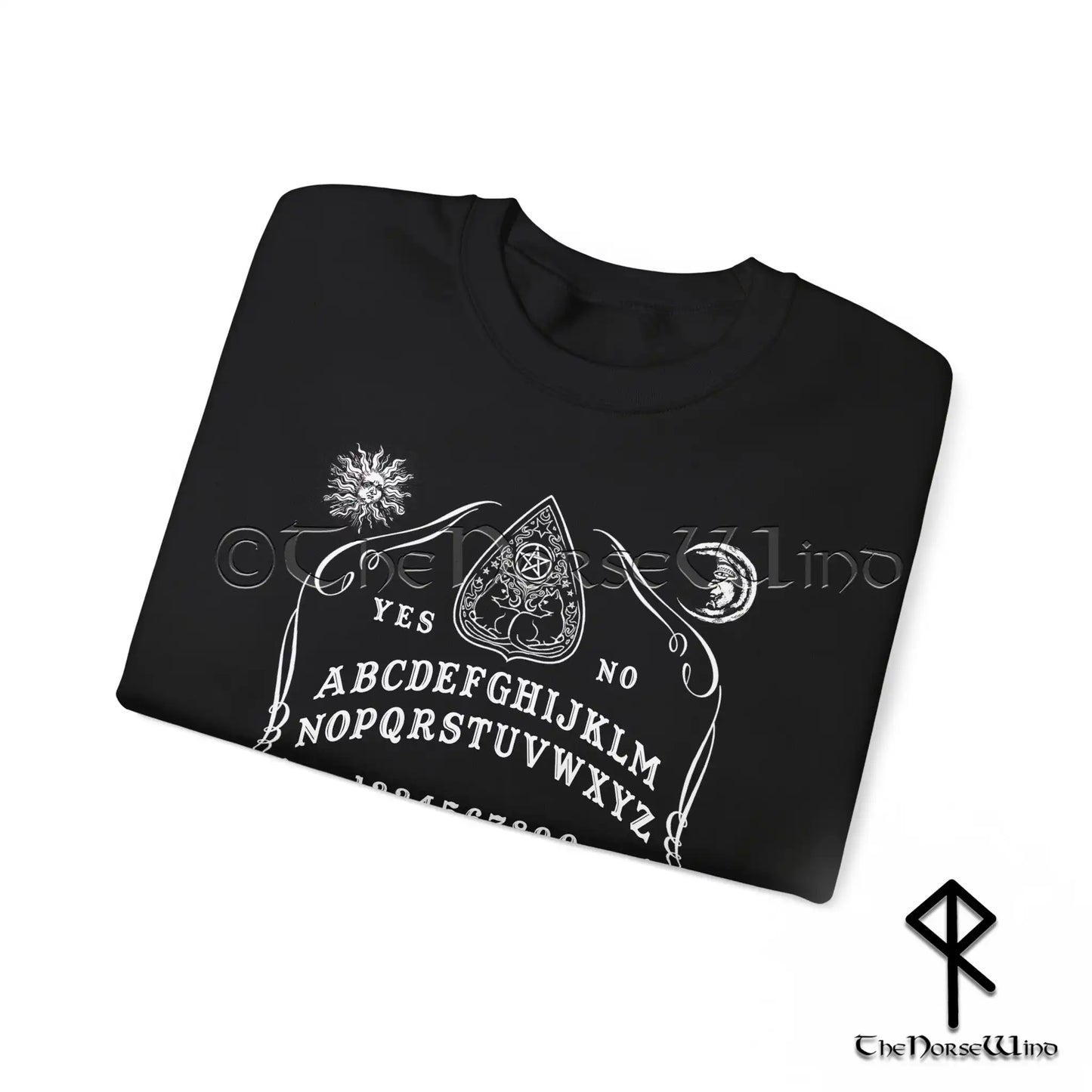 Ouija Board Sweatshirt Wiccan Spirit Board Pullover Occult Gothic Fashion The Norse Wind