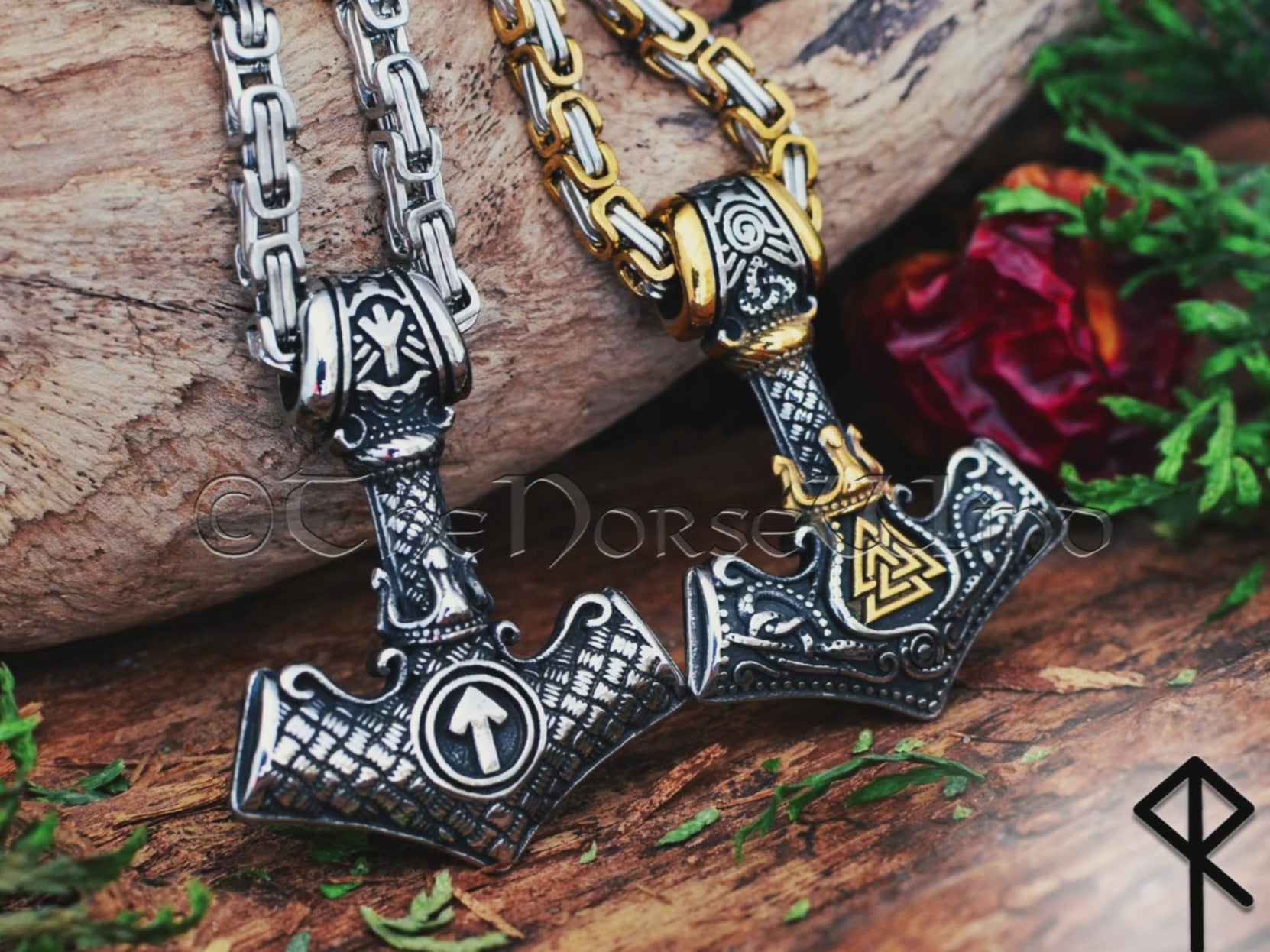 Viking Thor's Hammer Necklace with Celtic Dragon | The Norse Wind –  TheNorseWind