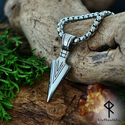 Gungnir Odin Spear Necklace – Stainless Steel Viking Pendant