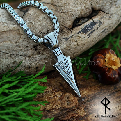 Gungnir Odin Spear Necklace – Stainless Steel Viking Pendant